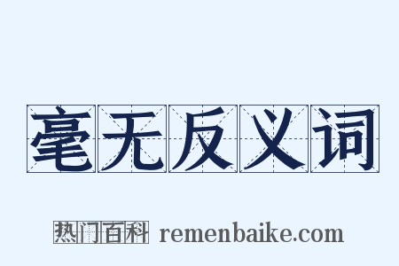 毫无反义词是什么意思的图片